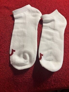 True Religion White Low-Cut Men’s Athletic Socks with Red Accents size 6-11 New